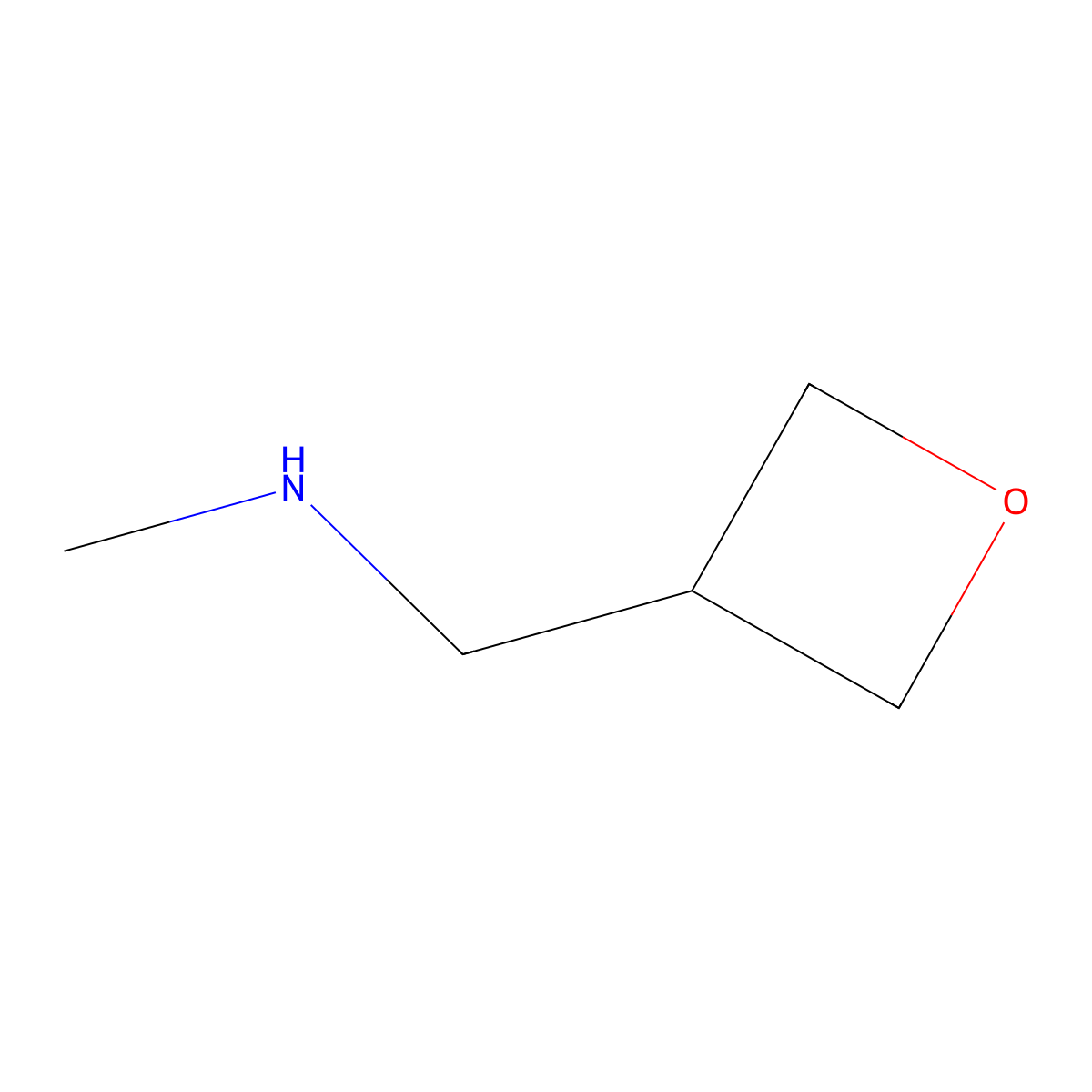 N-Methyl-3-oxetanemethanamine molecular structure, CAS 1408076-16-3