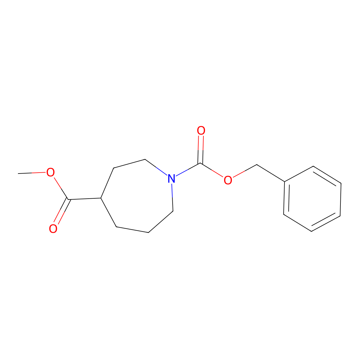 Methyl 1-Cbz-azepan-4-carboxylate molecular structure, CAS 1408076-31-2