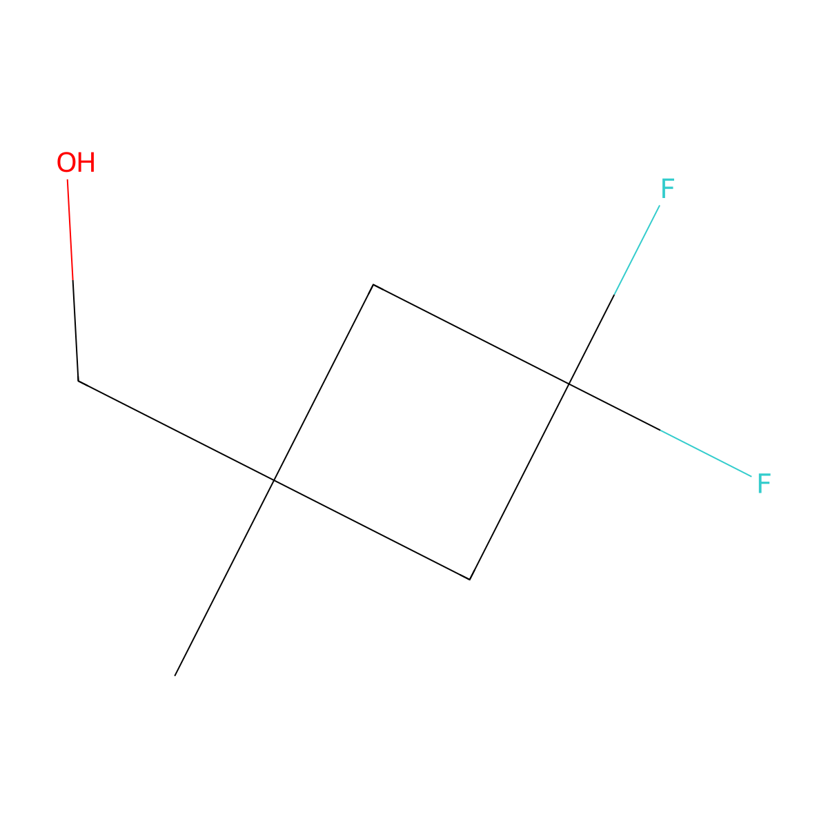 (3,3-Difluoro-1-methyl-cyclobutyl)methanol molecular structure, CAS 1408076-35-6