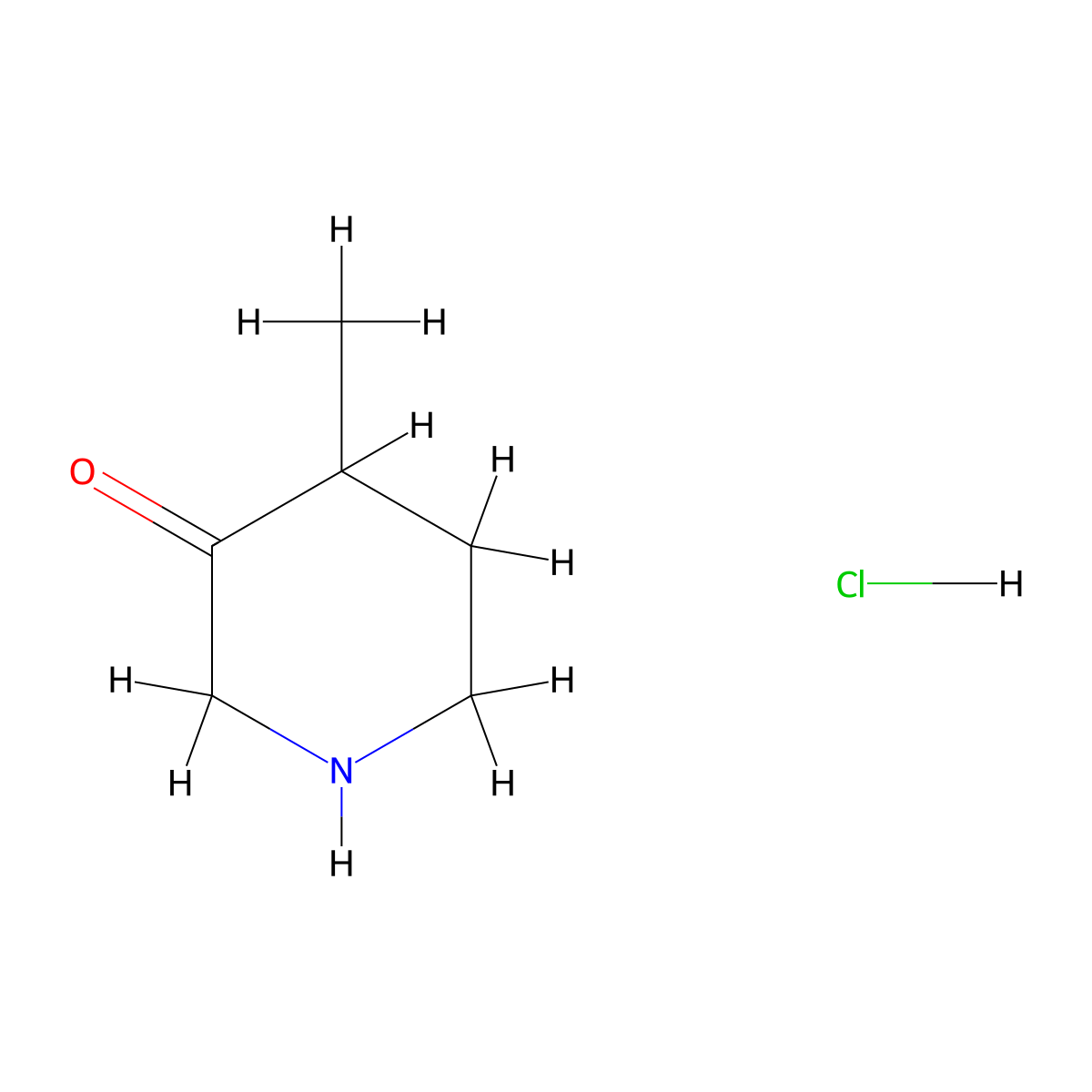 4-Methyl-piperidin-3-one hydrochloride molecular structure, CAS 1408076-42-5