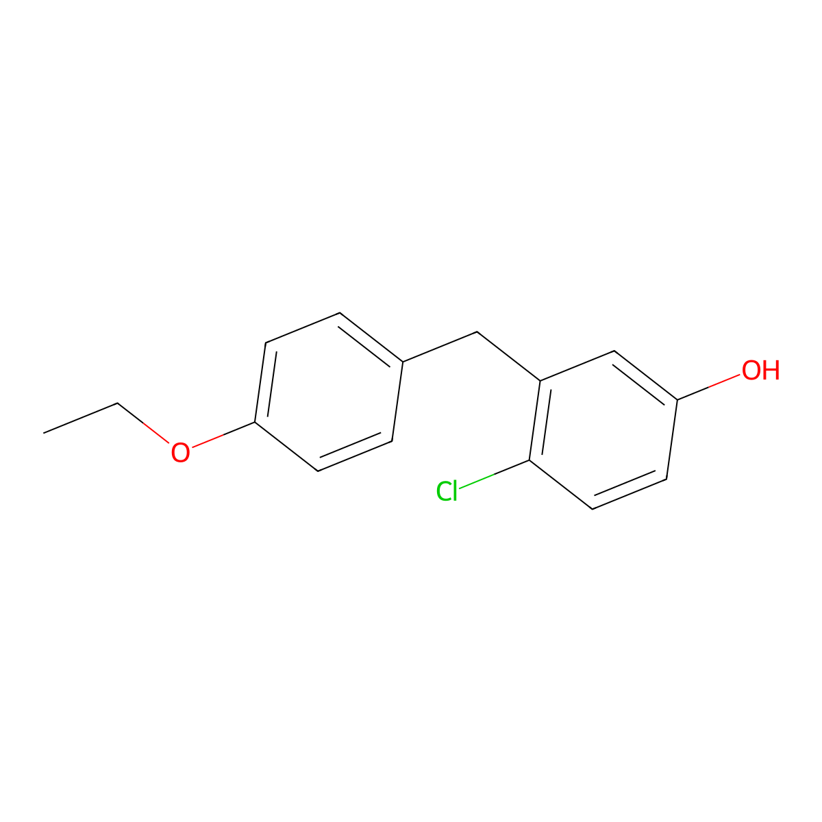 4-Chloro-3-(4-ethoxybenzyl)phenol molecular structure, CAS 1408077-50-8