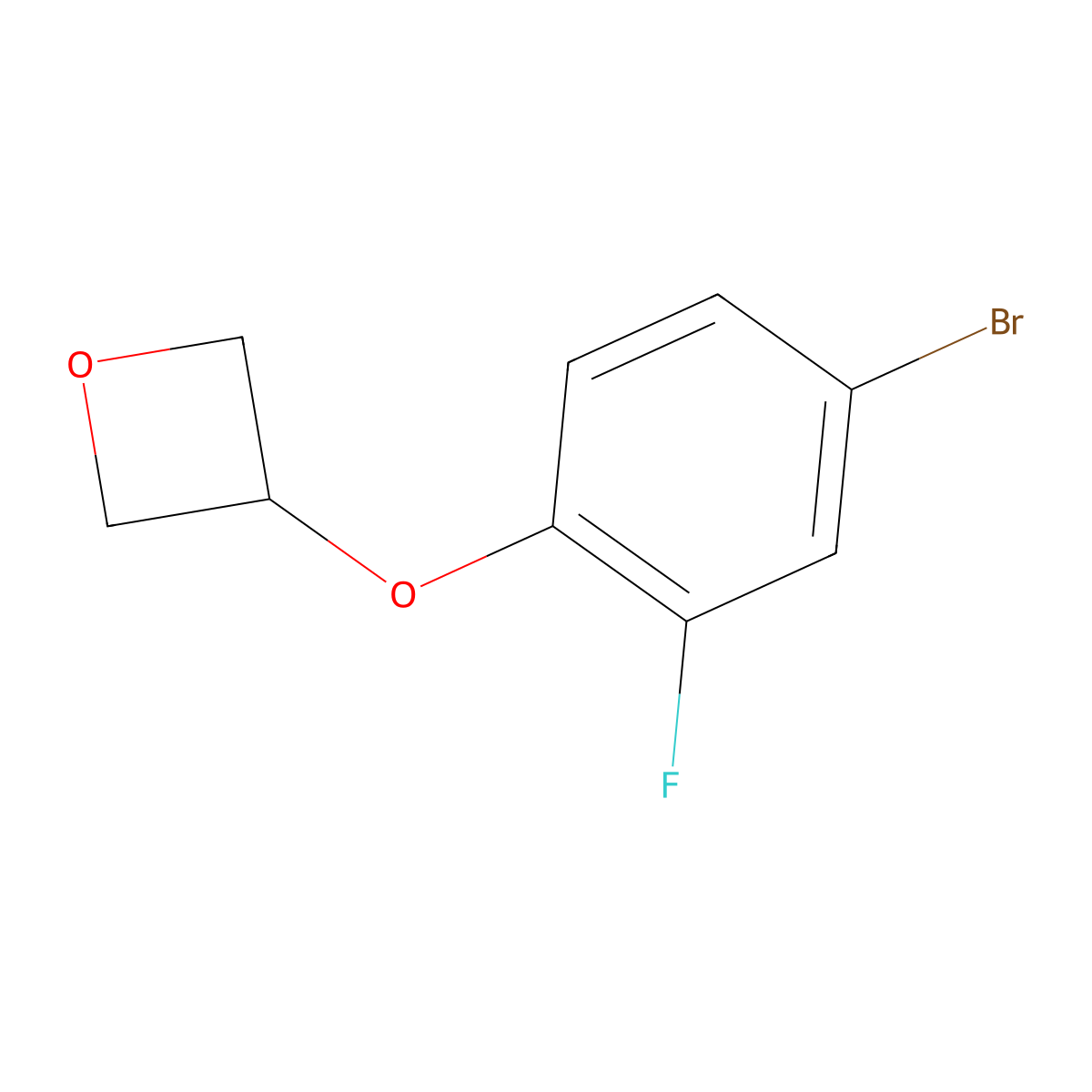 3-(4-Bromo-2-fluorophenoxy)oxetane molecular structure, CAS 1408088-59-4
