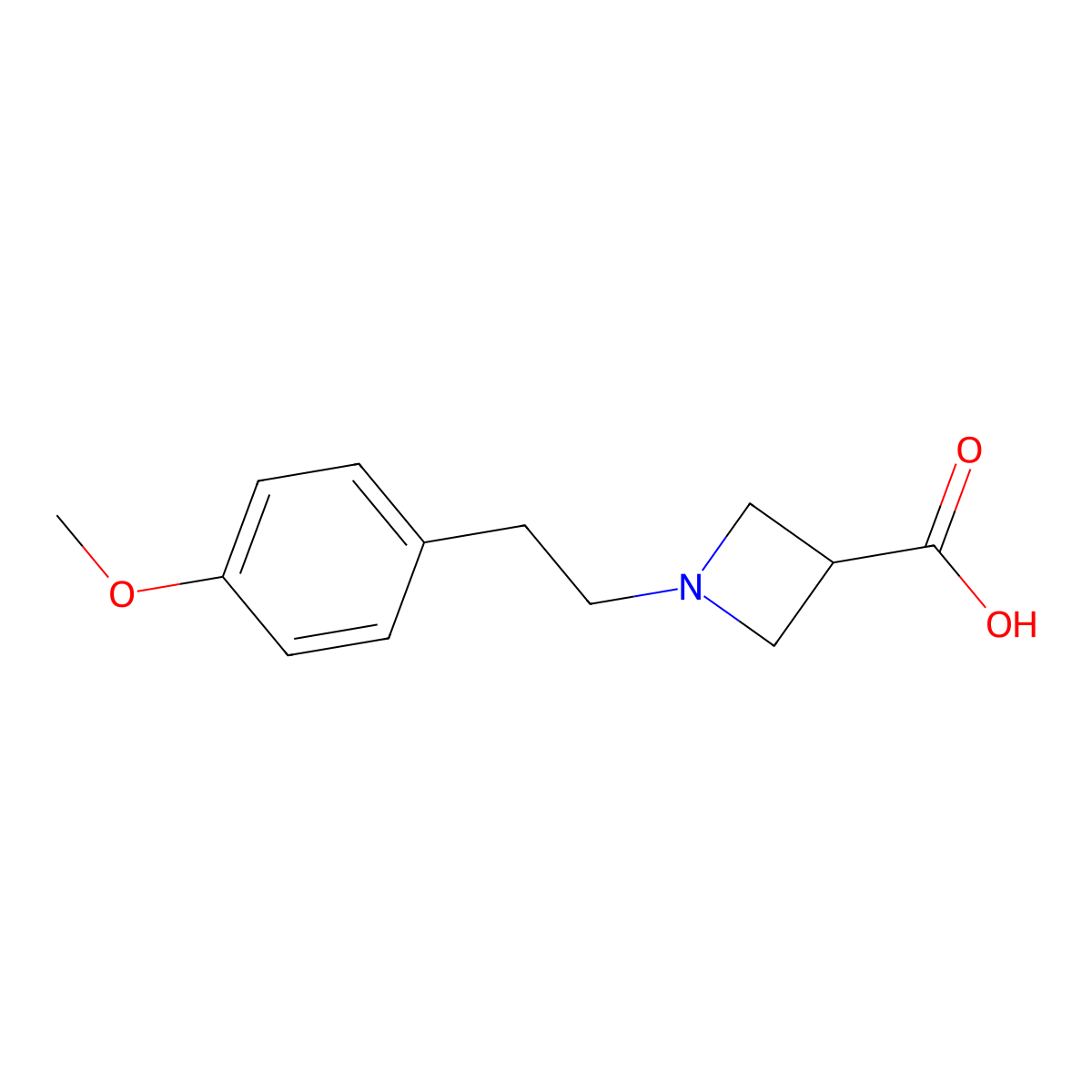 1-(4-Methoxyphenethyl)azetidine-3-carboxylic acid molecular structure, CAS 1408104-29-9