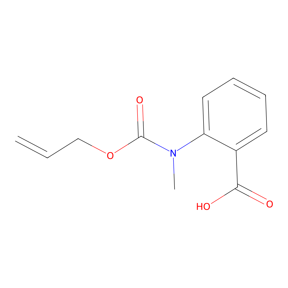 2-{Methyl[(prop-2-en-1-yloxy)carbonyl]amino}benzoic acid molecular structure, CAS 1408107-92-5