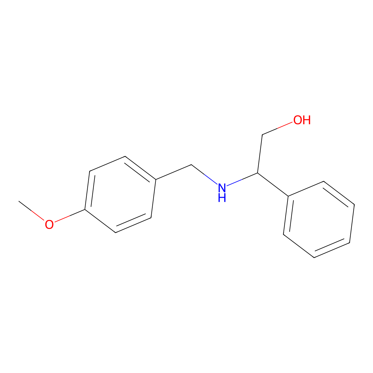 2-[(4-Methoxyphenyl)methylamino]-2-phenyl-ethanol molecular structure, CAS 1408143-14-5