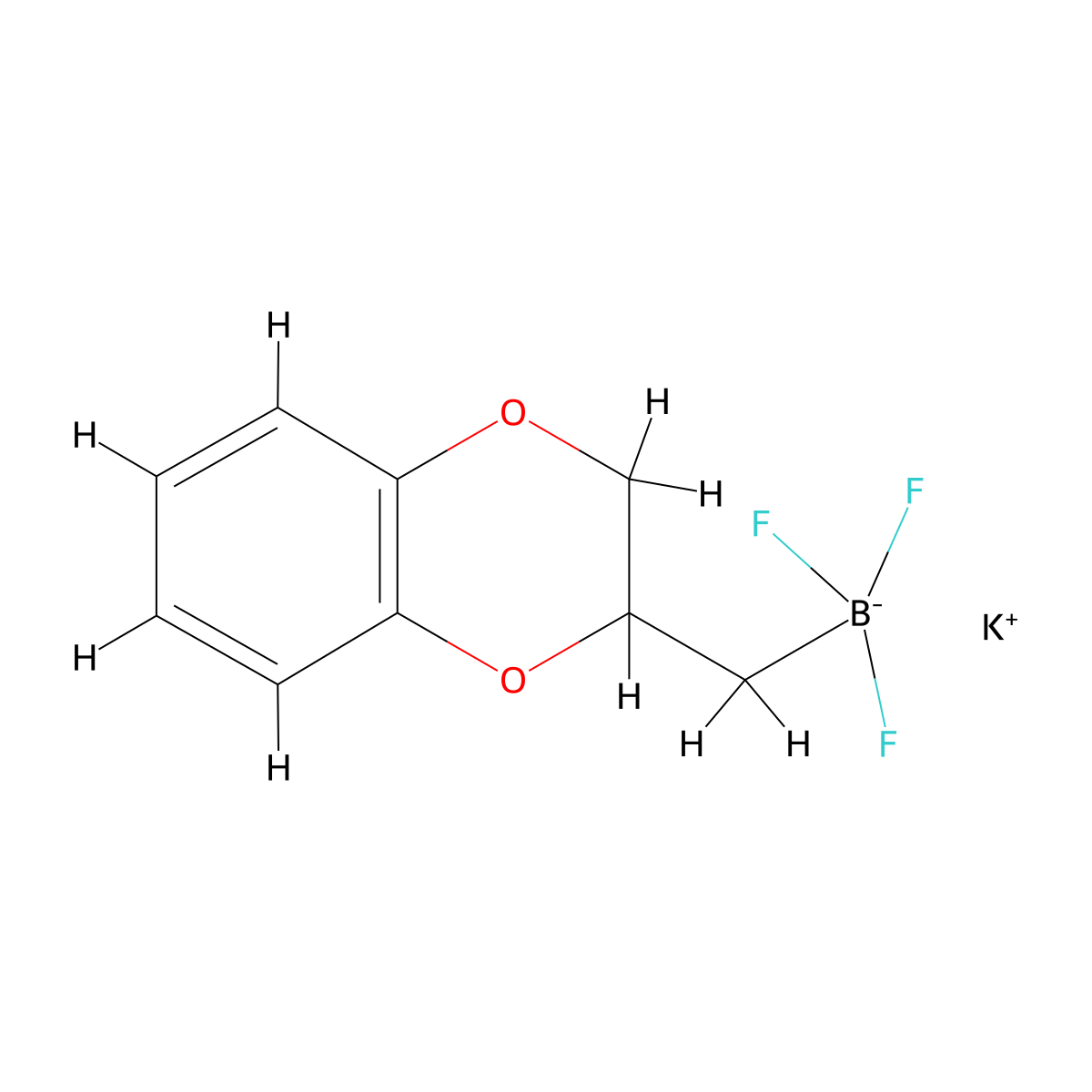 Potassium ((2,3-dihydrobenzo[b][1,4]dioxin-2-yl)methyl)trifluoroborate molecular structure, CAS 1408168-81-9