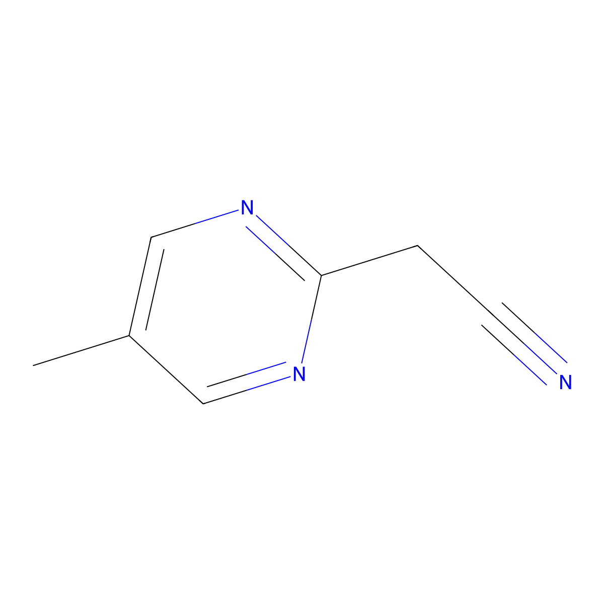 2-(5-Methylpyrimidin-2-yl)acetonitrile molecular structure, CAS 1408196-51-9