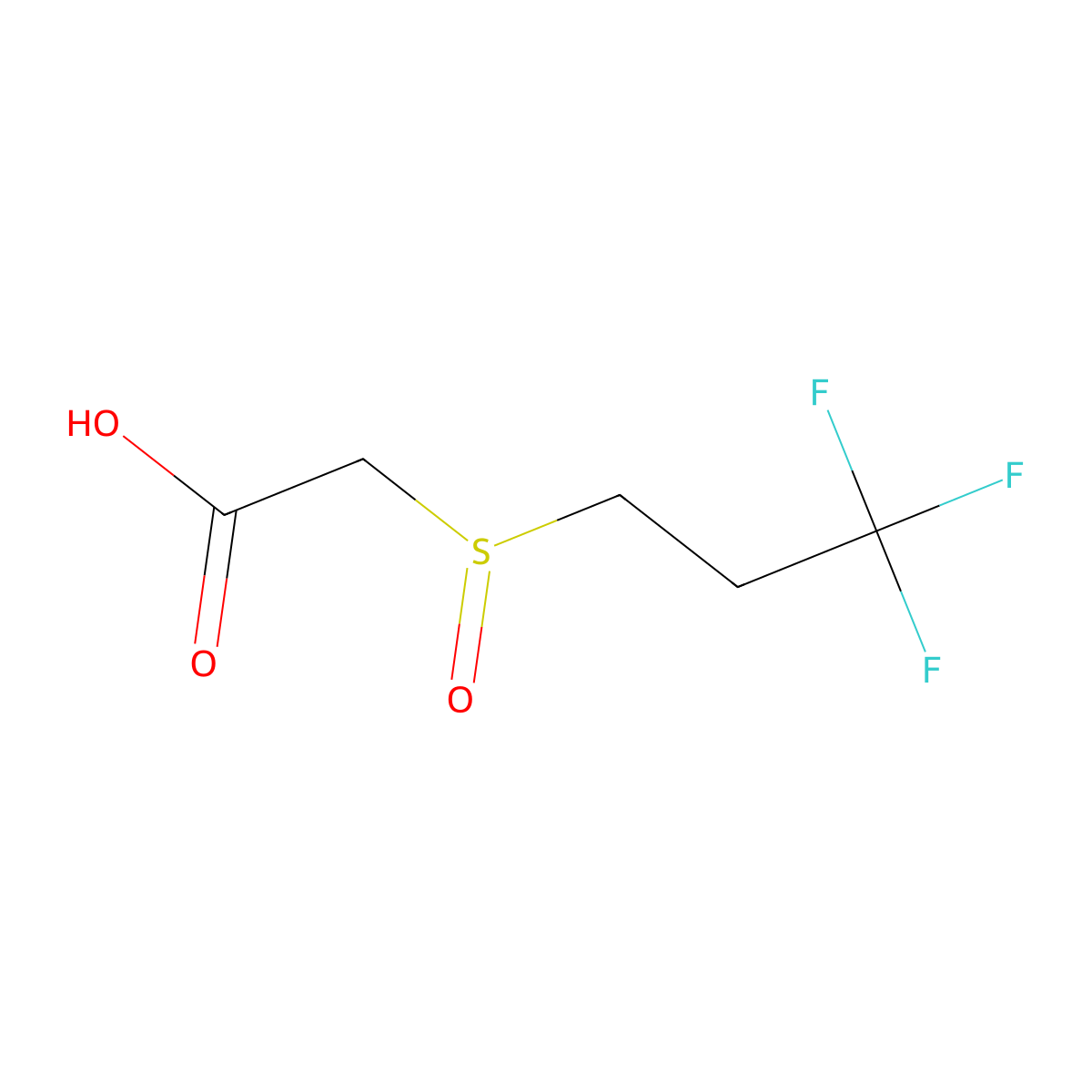 2-(3,3,3-Trifluoropropanesulfinyl)acetic acid molecular structure, CAS 1408206-32-5