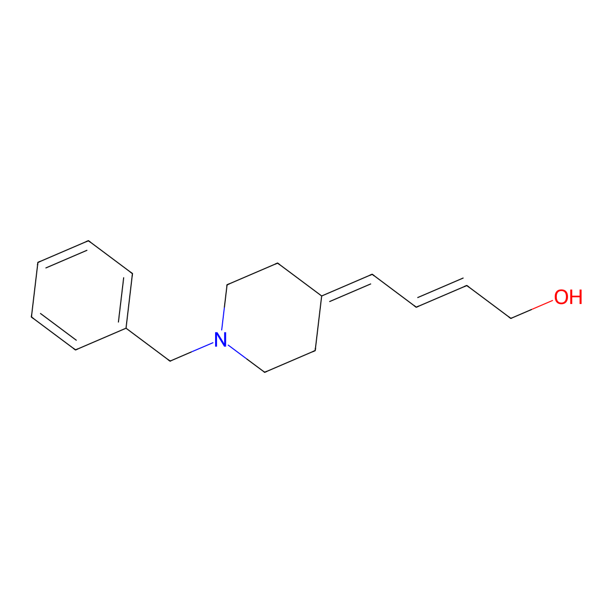 4-(1-Benzyl-4-piperidylidene)-2-buten-1-ol molecular structure, CAS 1408229-29-7