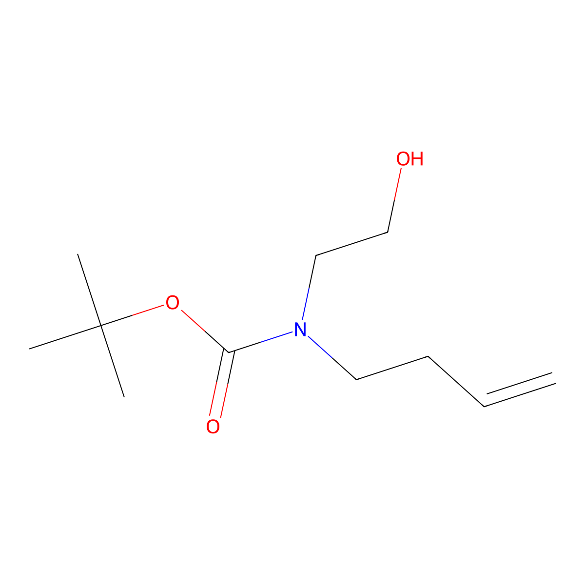 tert-Butyl but-3-en-1-yl(2-hydroxyethyl)carbamate molecular structure, CAS 1408237-41-1