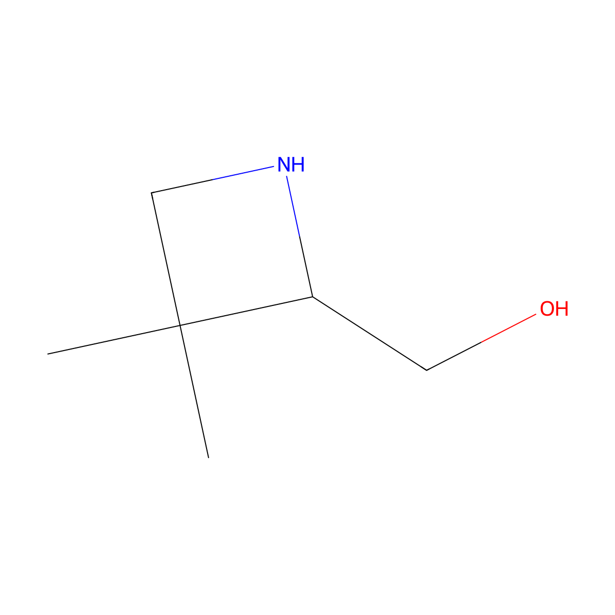 2-Azetidinemethanol, 3,3-dimethyl- molecular structure, CAS 1408242-60-3