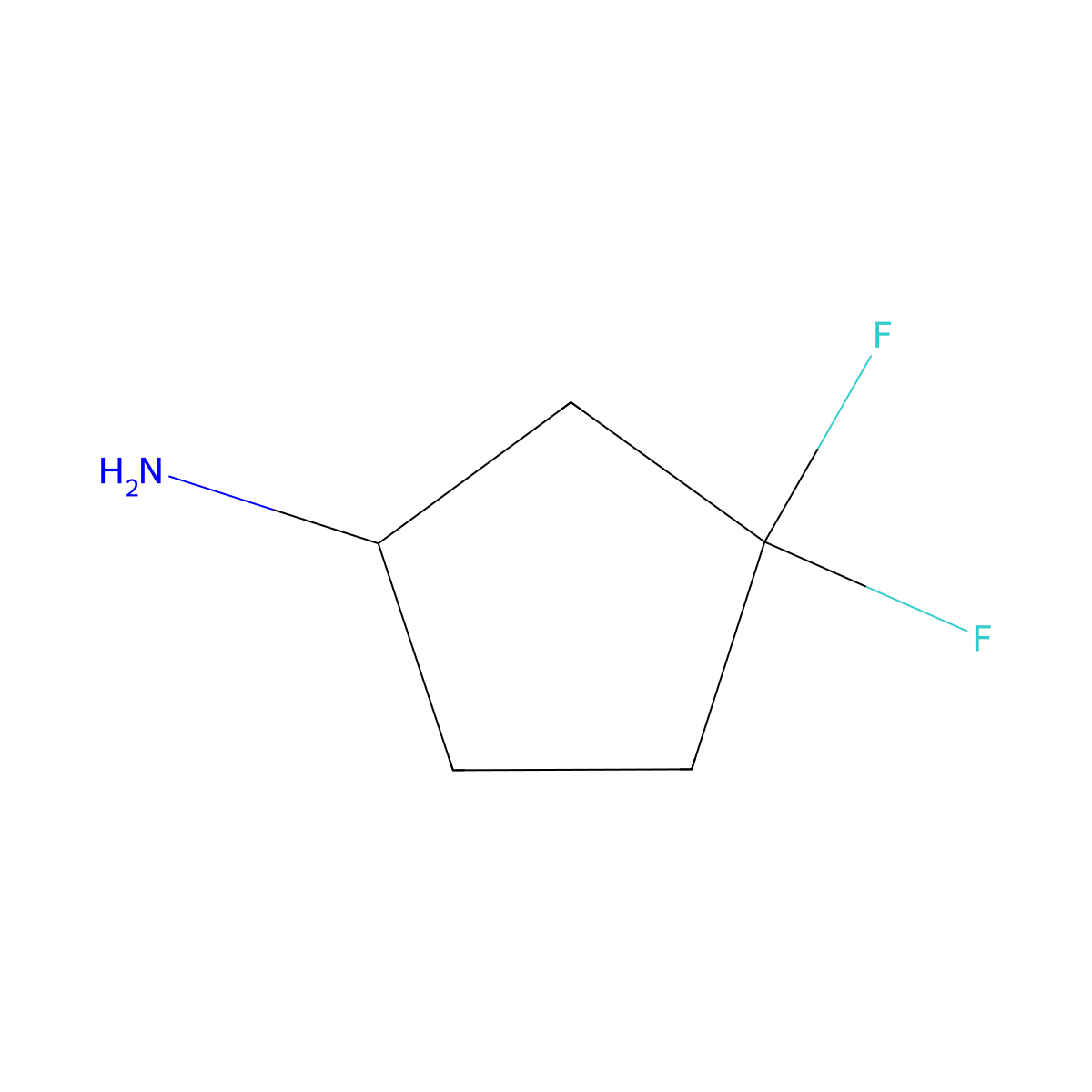 (1S)-3,3-Difluorocyclopentan-1-amine molecular structure, CAS 1408278-23-8