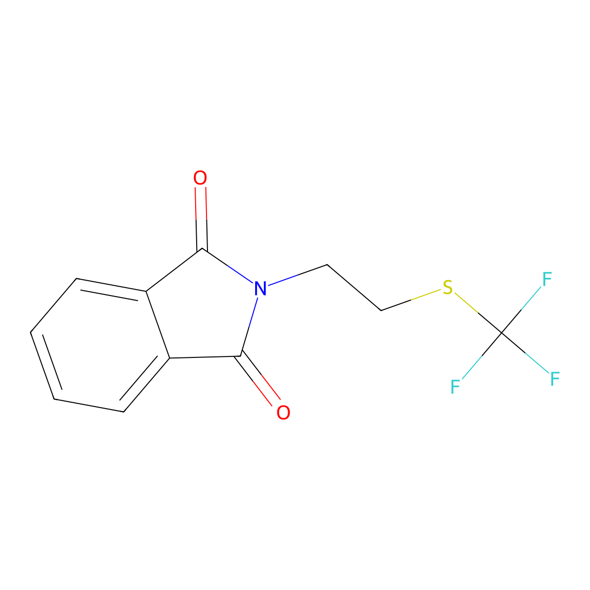 2-{2-[(trifluoromethyl)sulfanyl]ethyl}-2,3-dihydro-1H-isoindole-1,3-dione molecular structure, CAS 1408279-16-2