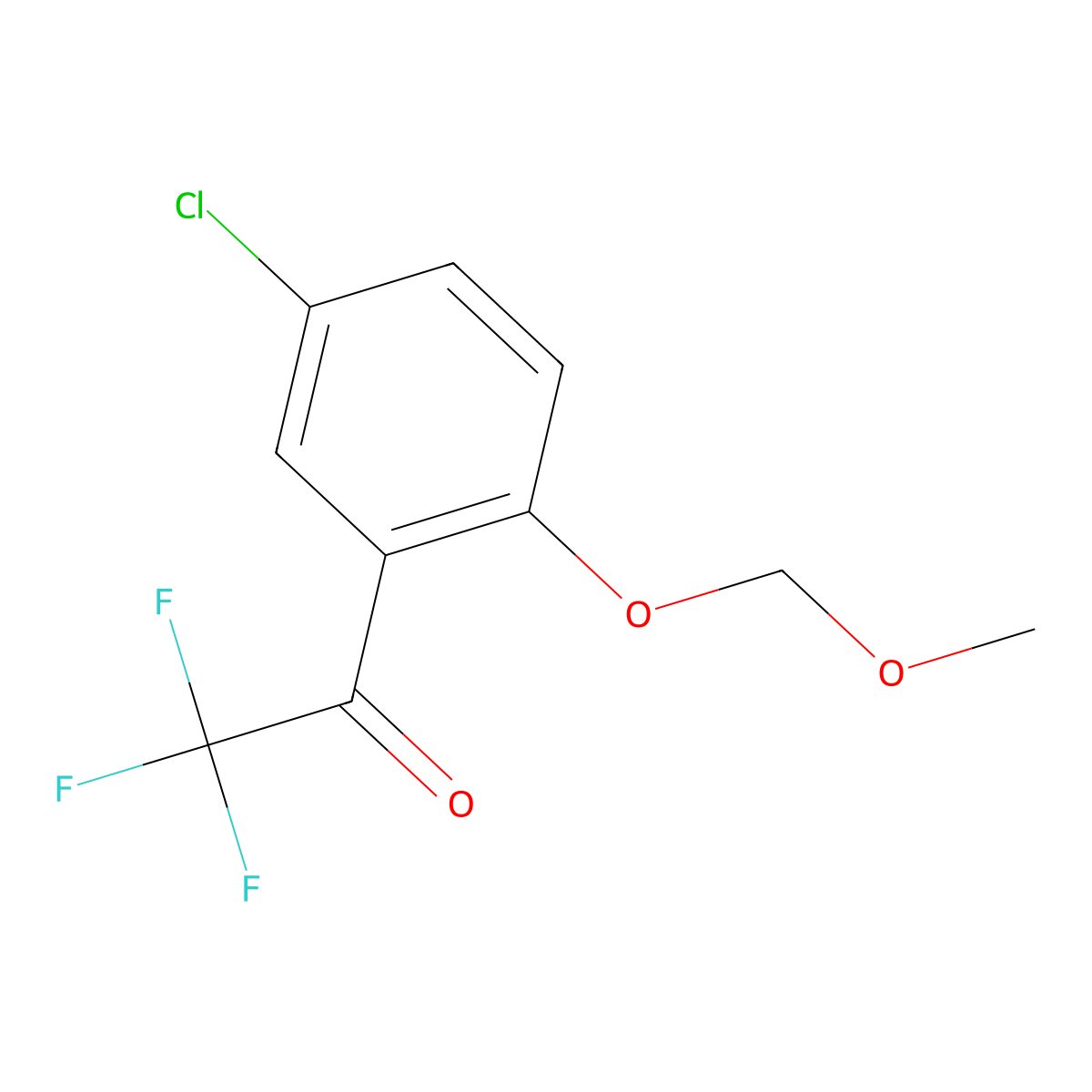 4-(Methoxymethoxy)-3-(trifluoroacetyl)chlorobenzene molecular structure, CAS 1408279-24-2