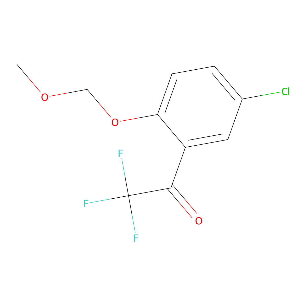 4-(Methoxymethoxy)-3-(trifluoroacetyl)chlorobenzene molecular structure, CAS 1408279-24-2