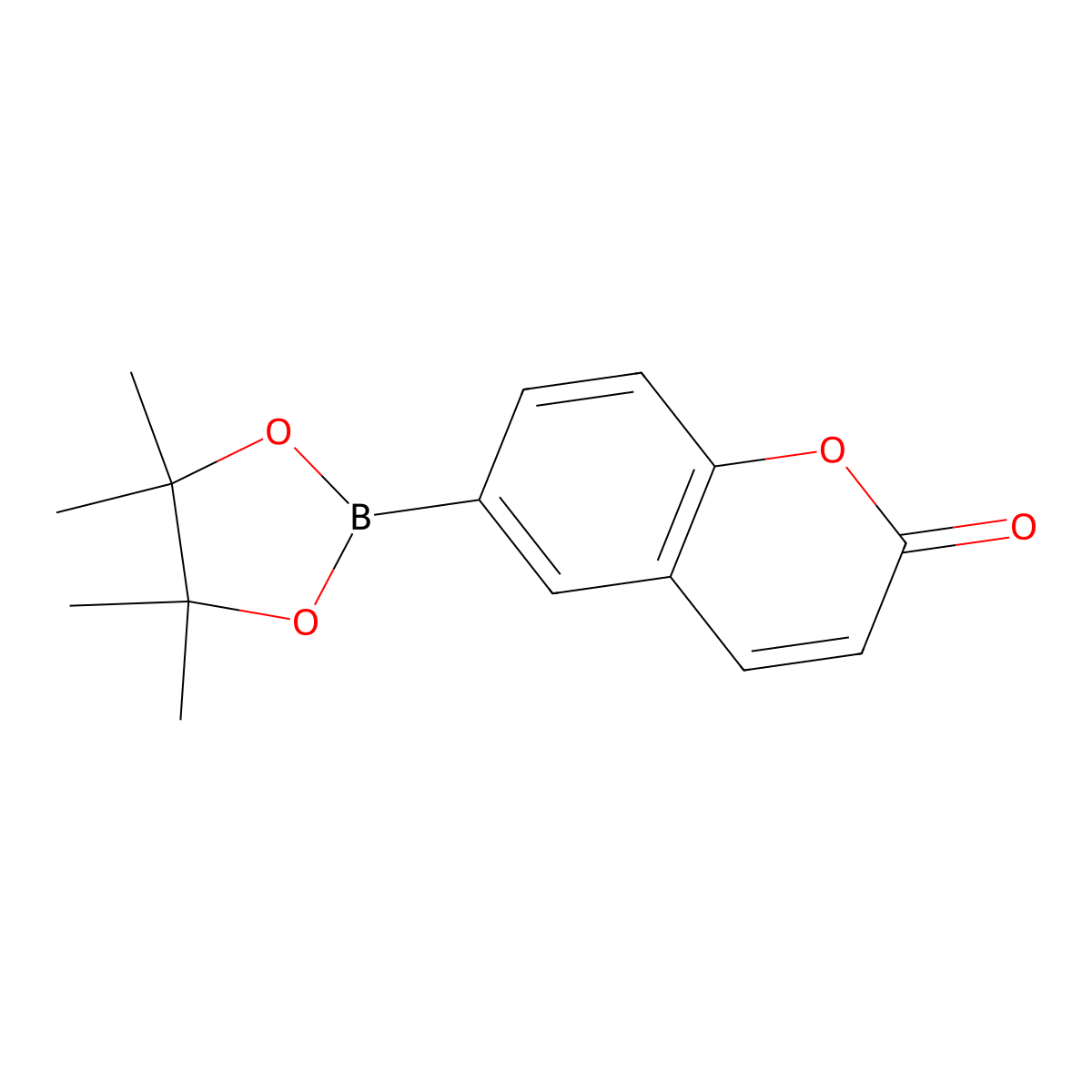 6-(tetramethyl-1,3,2-dioxaborolan-2-yl)-2H-chromen-2-one molecular structure, CAS 1408287-07-9