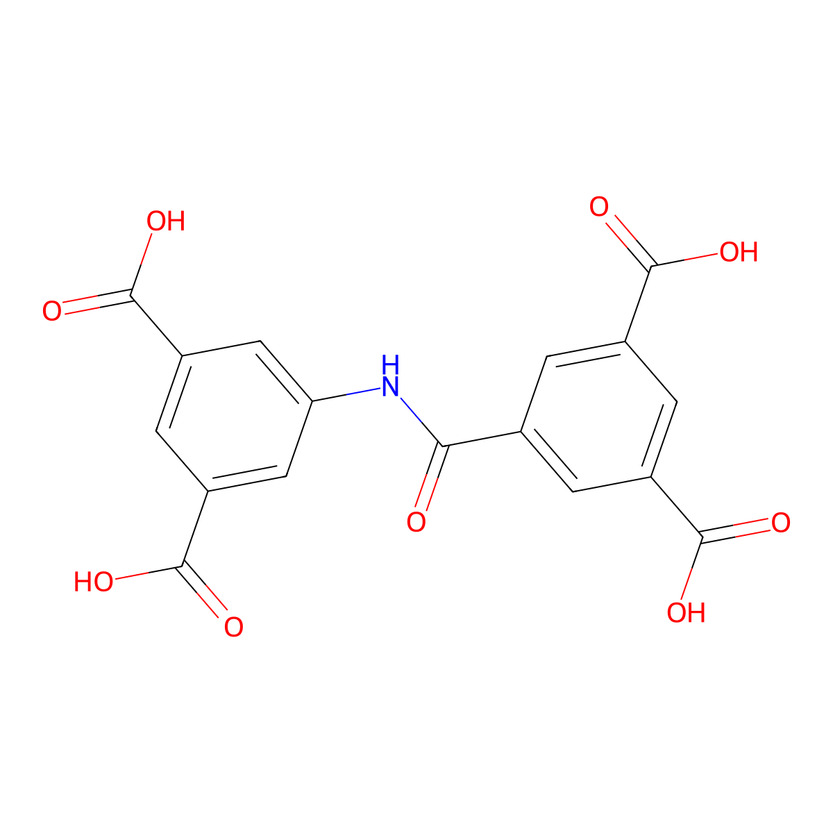 5-(3,5-Dicarboxybenzamido)isophthalic acid molecular structure, CAS 1408289-59-7