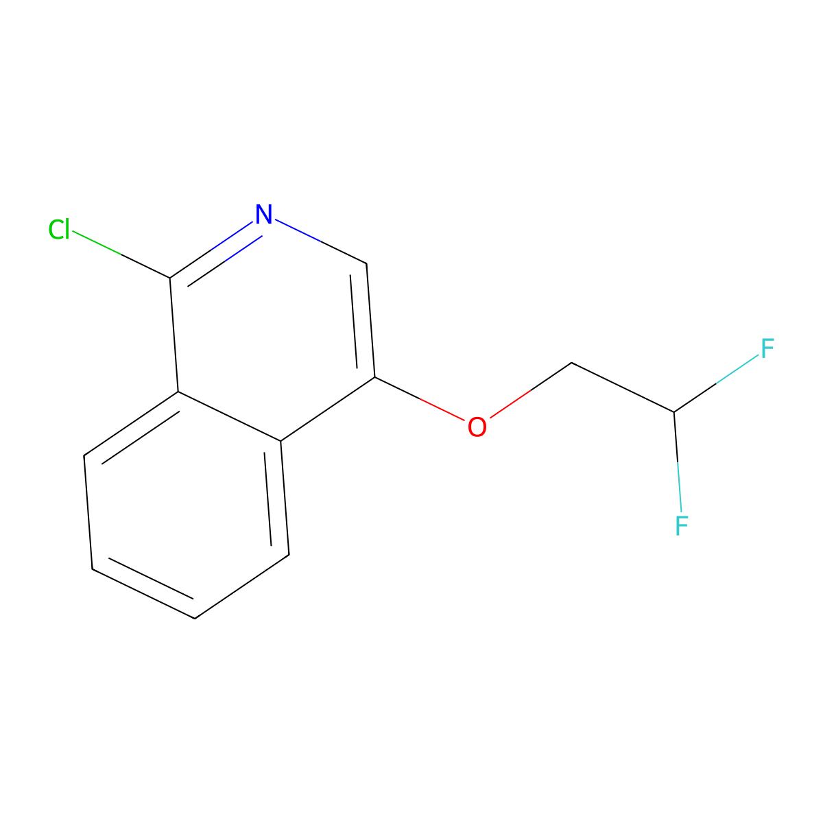 1-Chloro-4-(2,2-difluoroethoxy)isoquinoline molecular structure, CAS 1408291-24-6