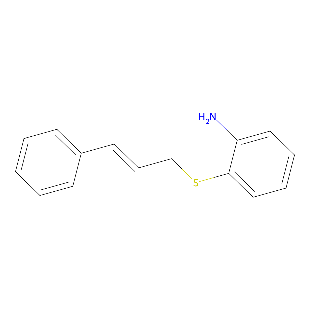 2-[(3-Phenyl-2-propenyl)sulfanyl]aniline molecular structure, CAS 1408300-21-9