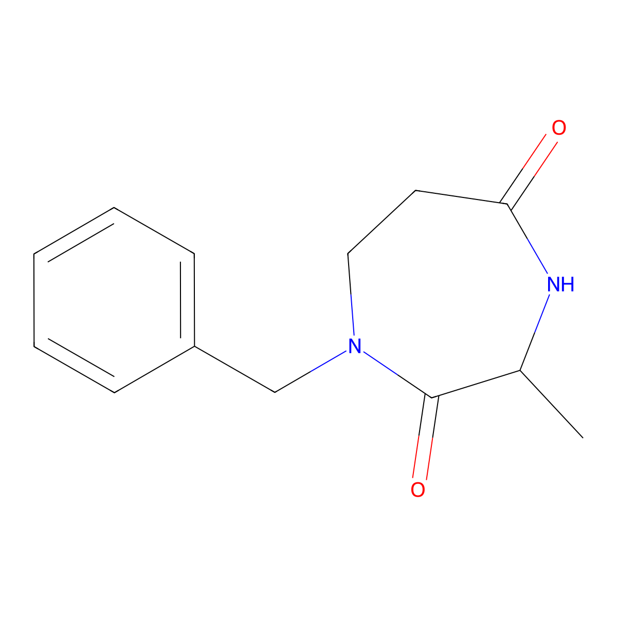 1-Benzyl-3-methyl-1,4-diazepane-2,5-dione molecular structure, CAS 1408318-82-0