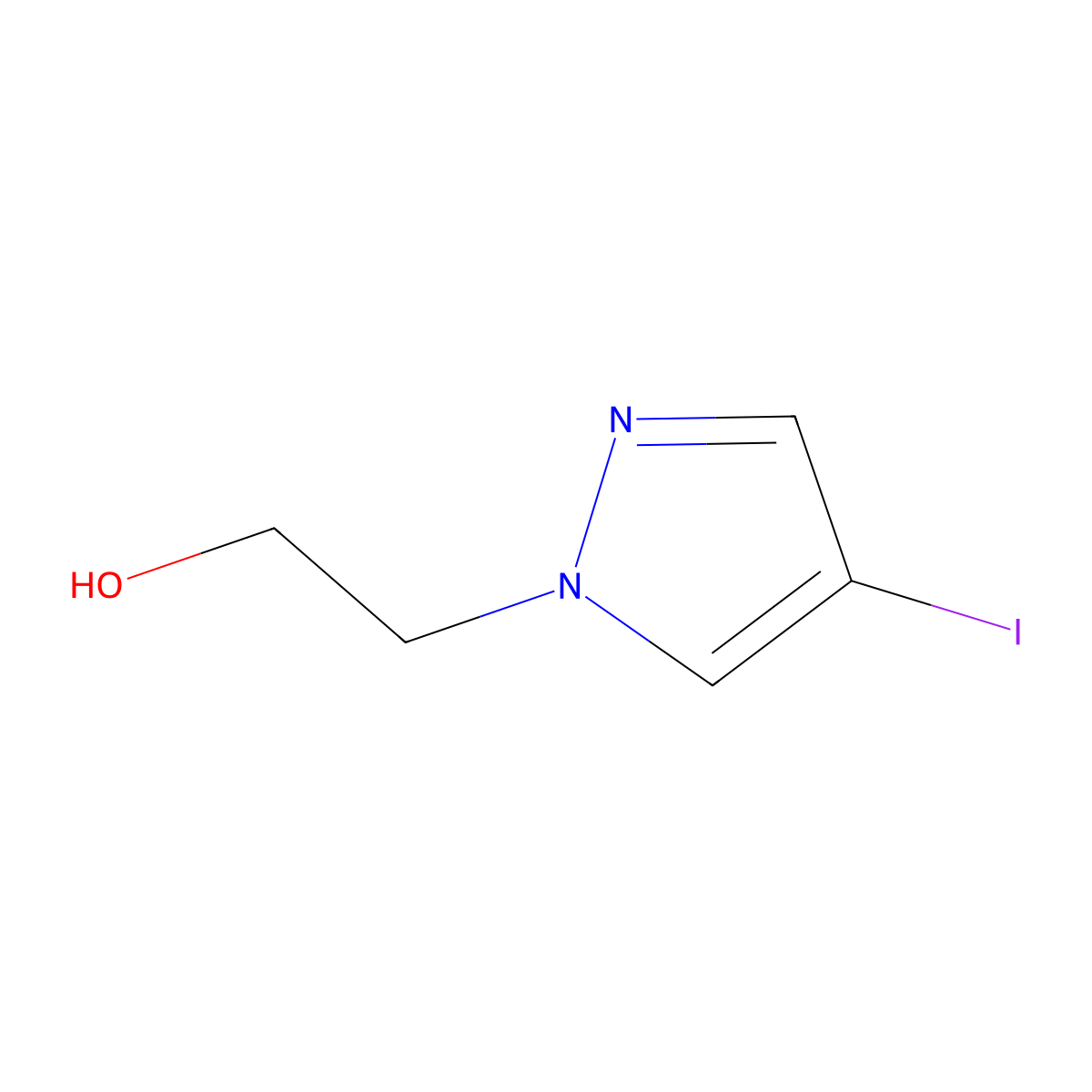 2-(4-Iodo-1H-pyrazol-1-yl)ethanol molecular structure, CAS 1408334-75-7