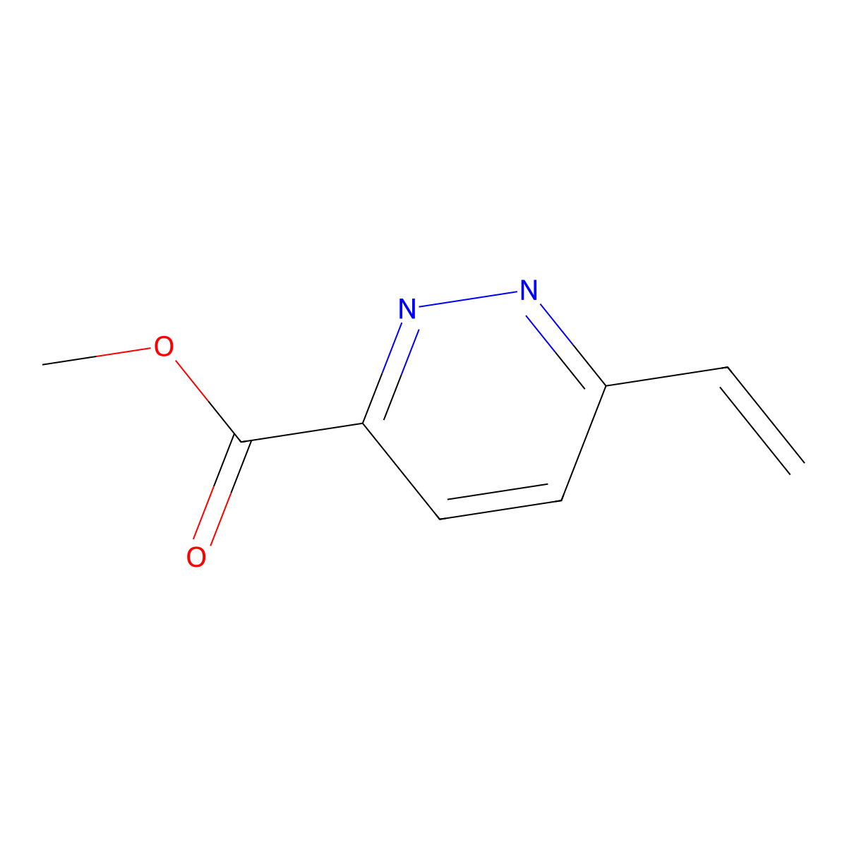 Methyl 6-ethenylpyridazine-3-carboxylate molecular structure, CAS 1408335-07-8