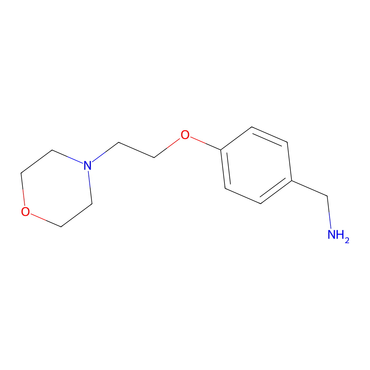 [4-(2-Morpholinoethoxy)phenyl]methylamine molecular structure, CAS 140836-69-7