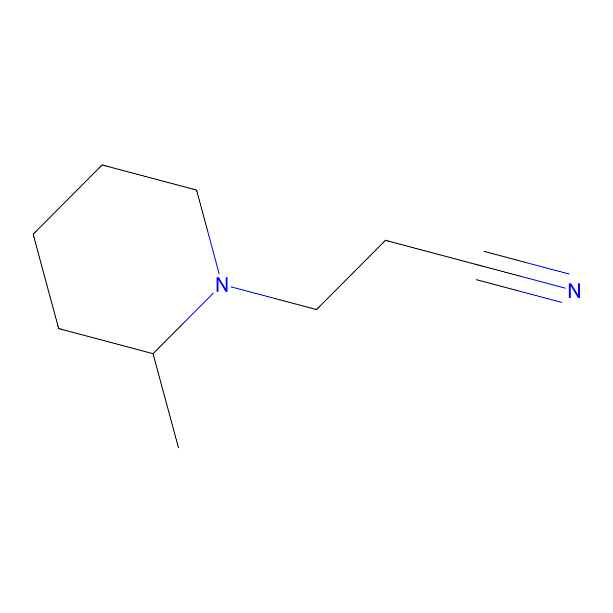 1-(2-Cyanoethyl)-2-pipecoline molecular structure, CAS 140837-33-8