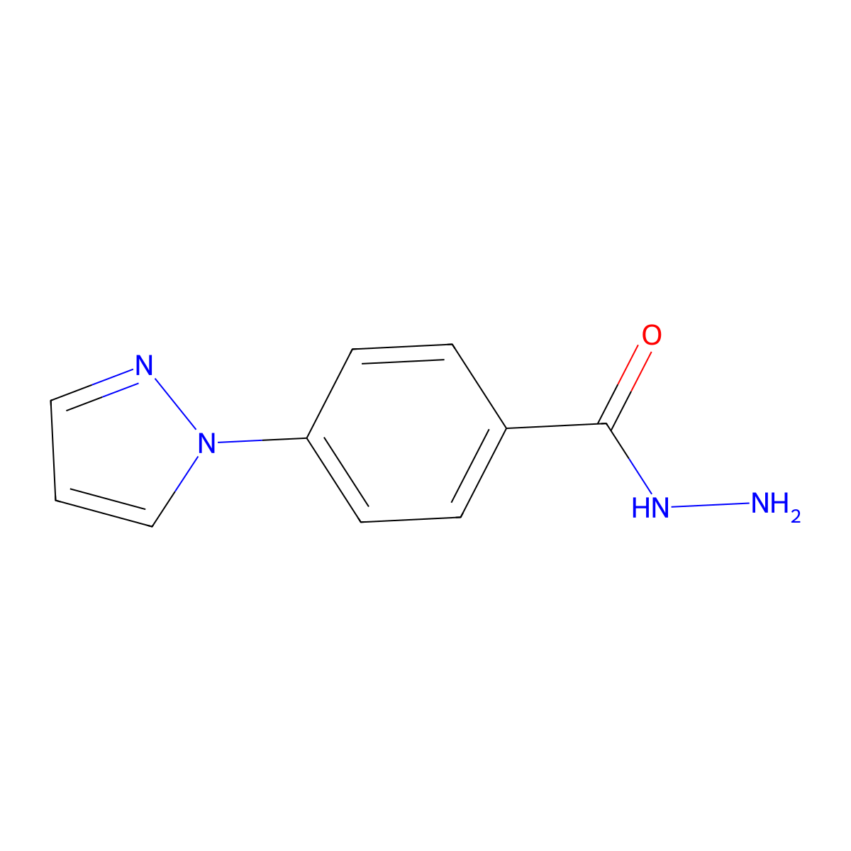 4-(1H-Pyrazol-1-yl)benzohydrazide molecular structure, CAS 140837-47-4
