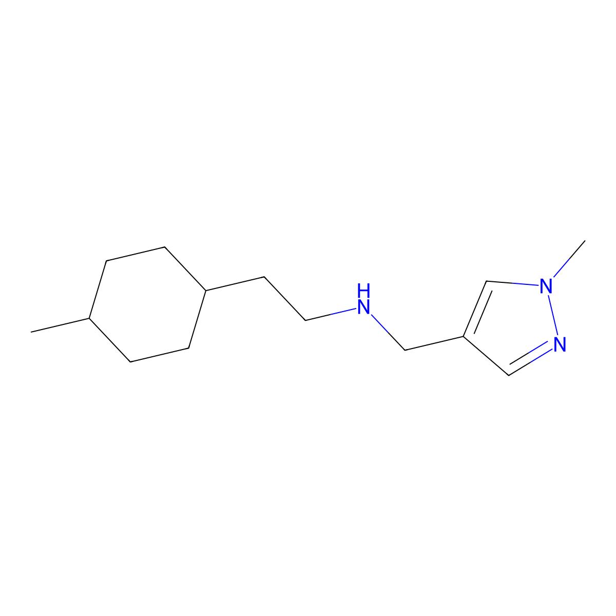 n-((1-Methyl-1h-pyrazol-4-yl)methyl)-2-(4-methylcyclohexyl)ethan-1-amine molecular structure, CAS 1408373-62-5