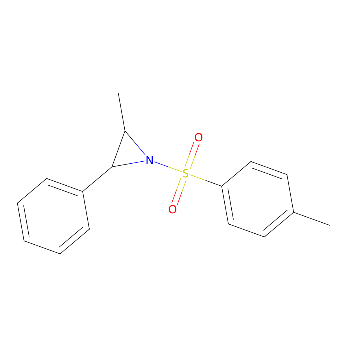 2-Methyl-3-phenyl-1-tosylaziridine molecular structure, CAS 140840-54-6
