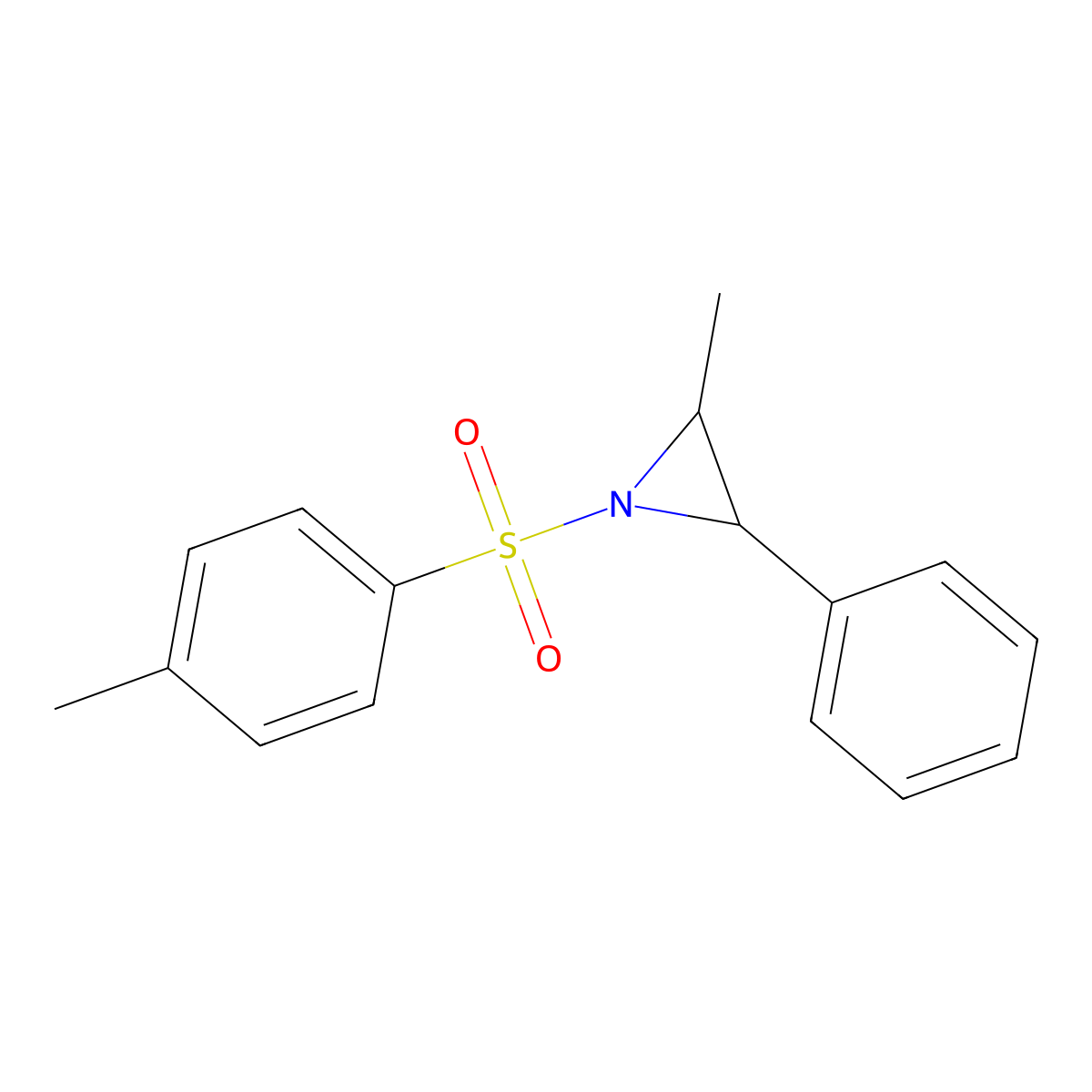 2-Methyl-3-phenyl-1-tosylaziridine molecular structure, CAS 140840-54-6