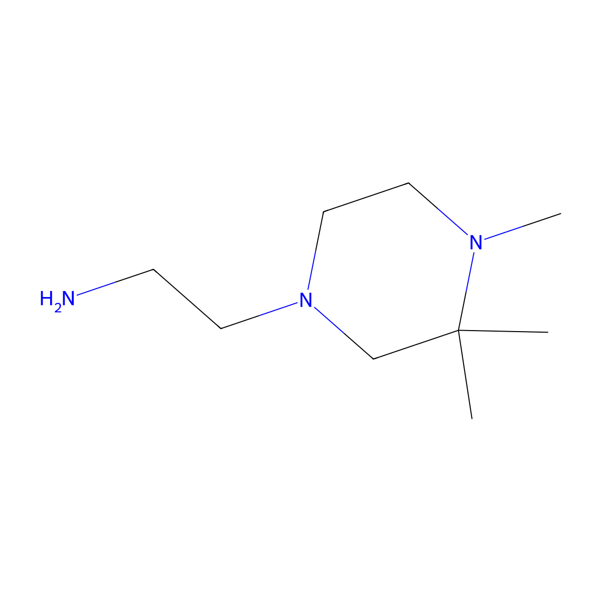 2-(3,3,4-Trimethylpiperazin-1-yl)ethan-1-amine molecular structure, CAS 1408418-82-5