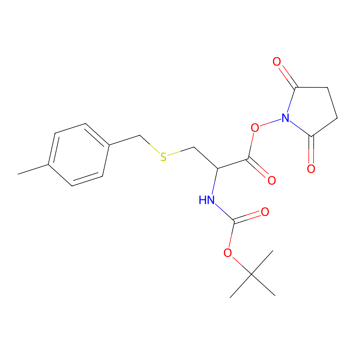 Boc-cys(mbzl)-osu molecular structure, CAS 140842-91-7