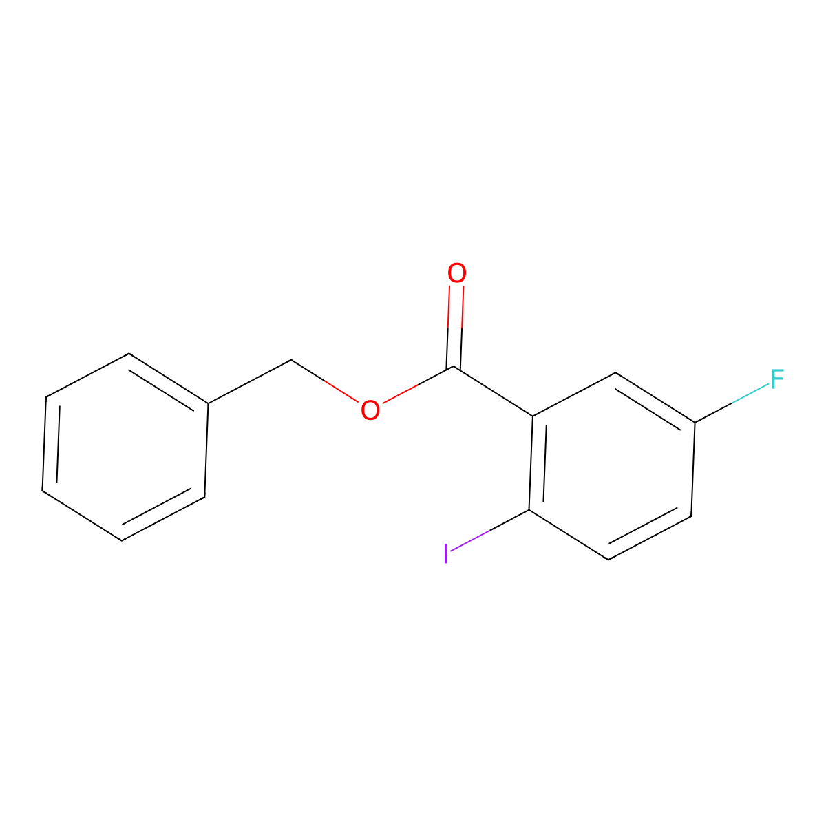 Benzyl 5-fluoro-2-iodobenzoate molecular structure, CAS 1408443-13-9