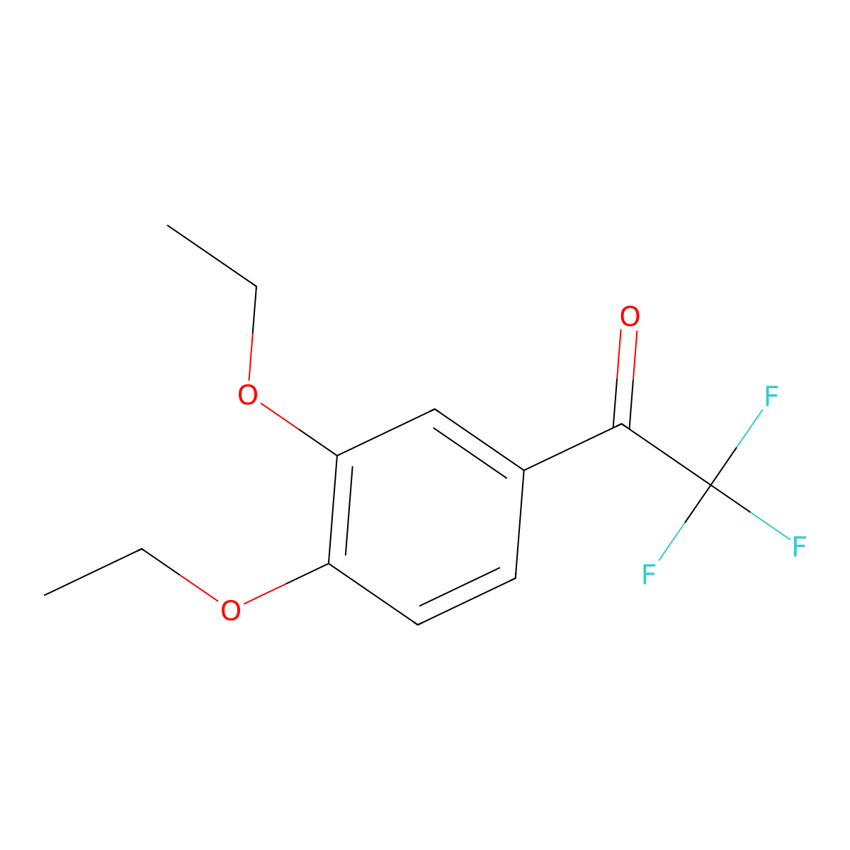 1-(3,4-Diethoxyphenyl)-2,2,2-trifluoroethanone molecular structure, CAS 1408457-34-0