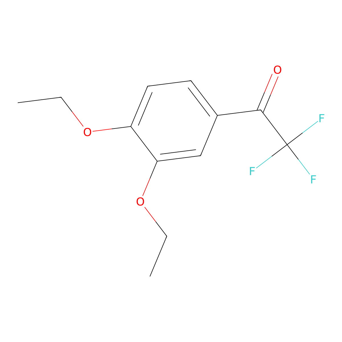 1-(3,4-Diethoxyphenyl)-2,2,2-trifluoroethanone molecular structure, CAS 1408457-34-0