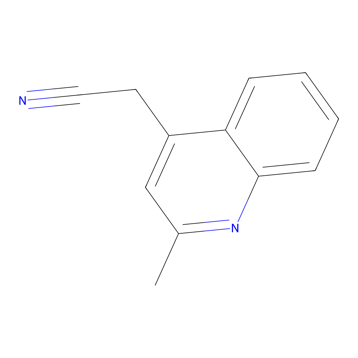 2-(2-Methylquinolin-4-yl)acetonitrile molecular structure, CAS 1408459-67-5