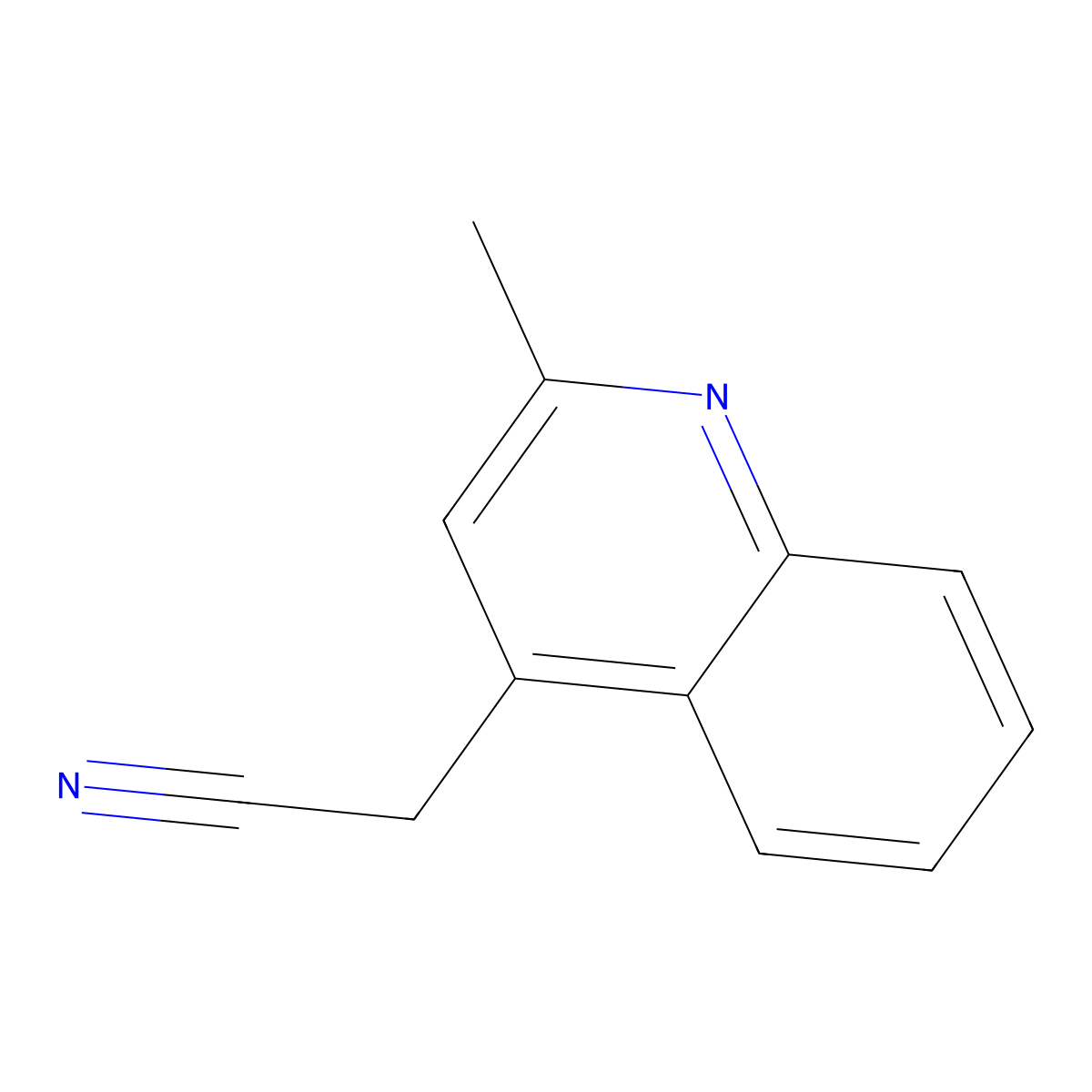 2-(2-Methylquinolin-4-yl)acetonitrile molecular structure, CAS 1408459-67-5