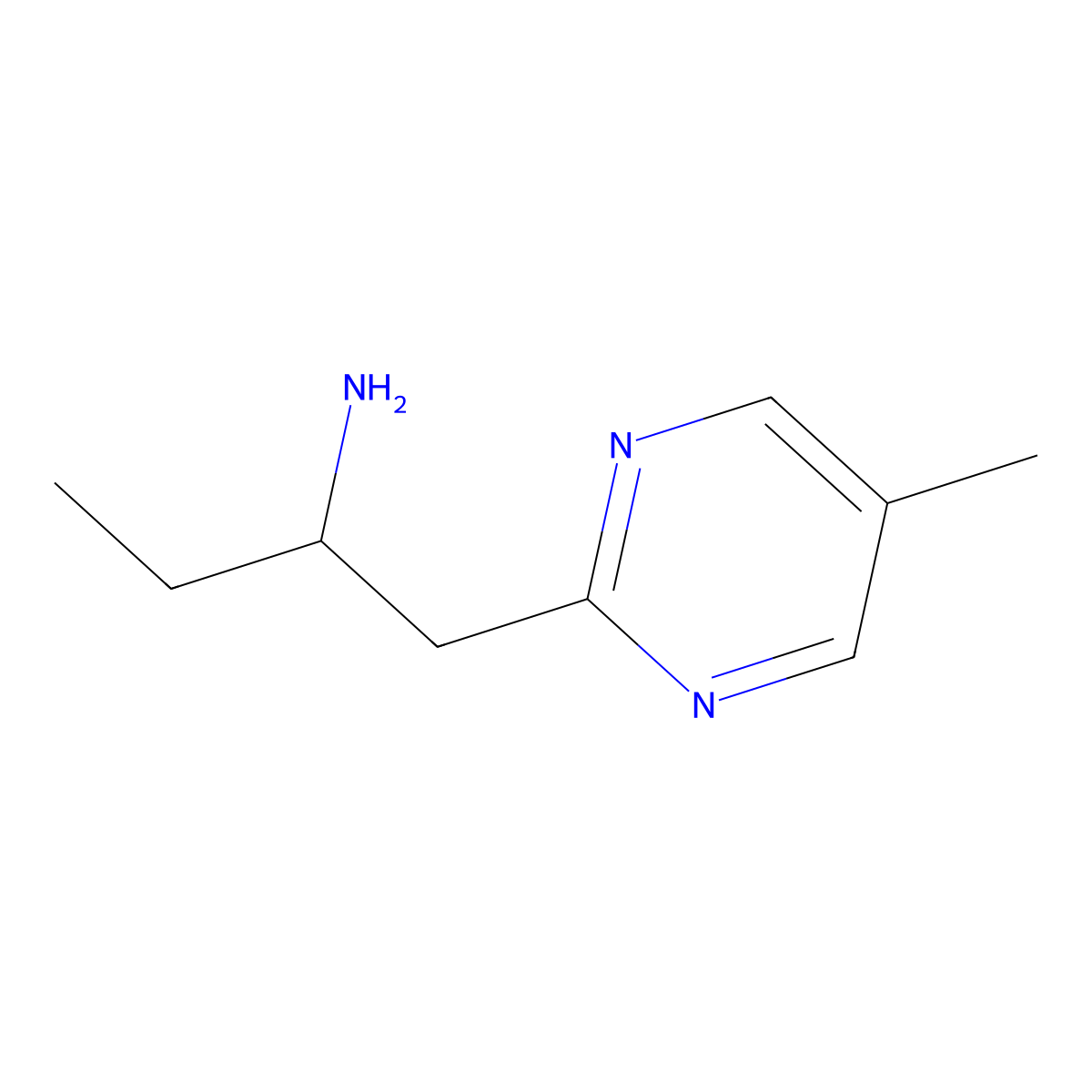 1-(5-Methylpyrimidin-2-yl)butan-2-amine molecular structure, CAS 1408459-75-5