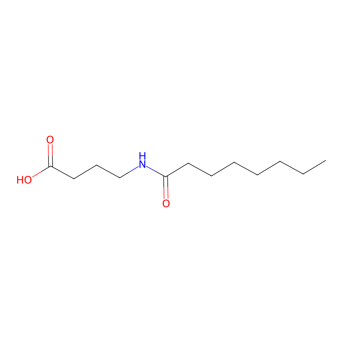 N-octanoyl-4-aminobutyric acid molecular structure, CAS 140846-94-2