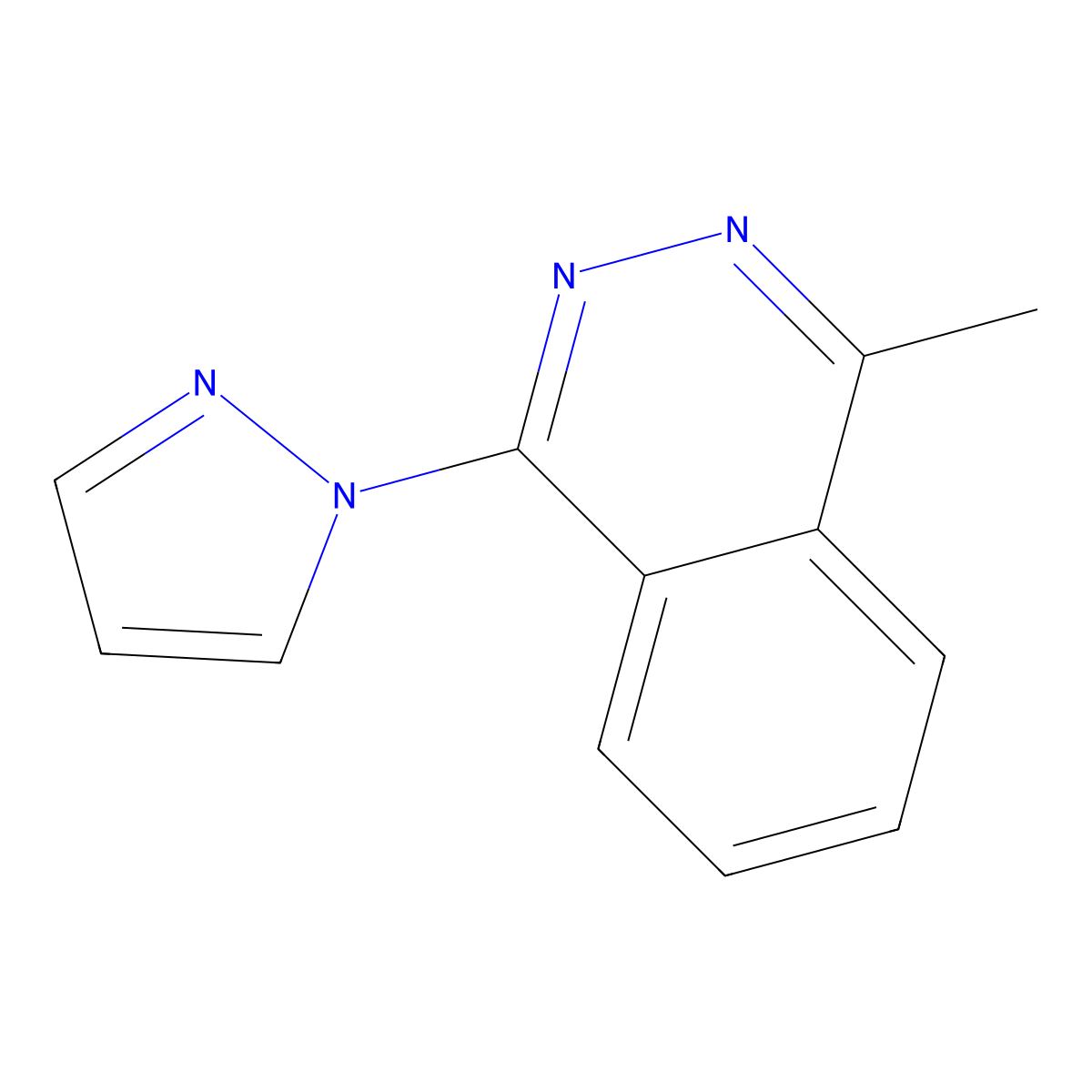 1-methyl-4-(1H-pyrazol-1-yl)phthalazine molecular structure, CAS 1408477-05-3