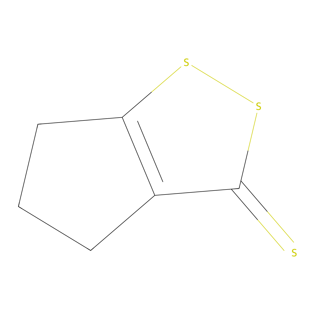 5,6-Dihydrocyclopenta-1,2-dithiole-3-thione molecular structure, CAS 14085-33-7