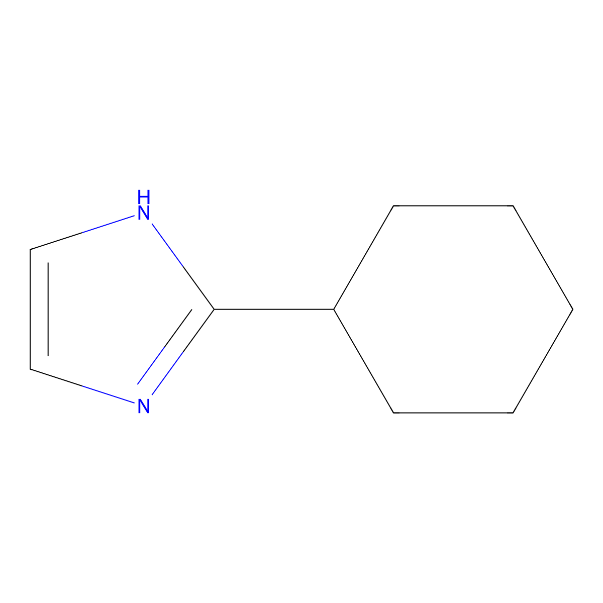 2-Cyclohexyl-1H-imidazole molecular structure, CAS 14085-43-9