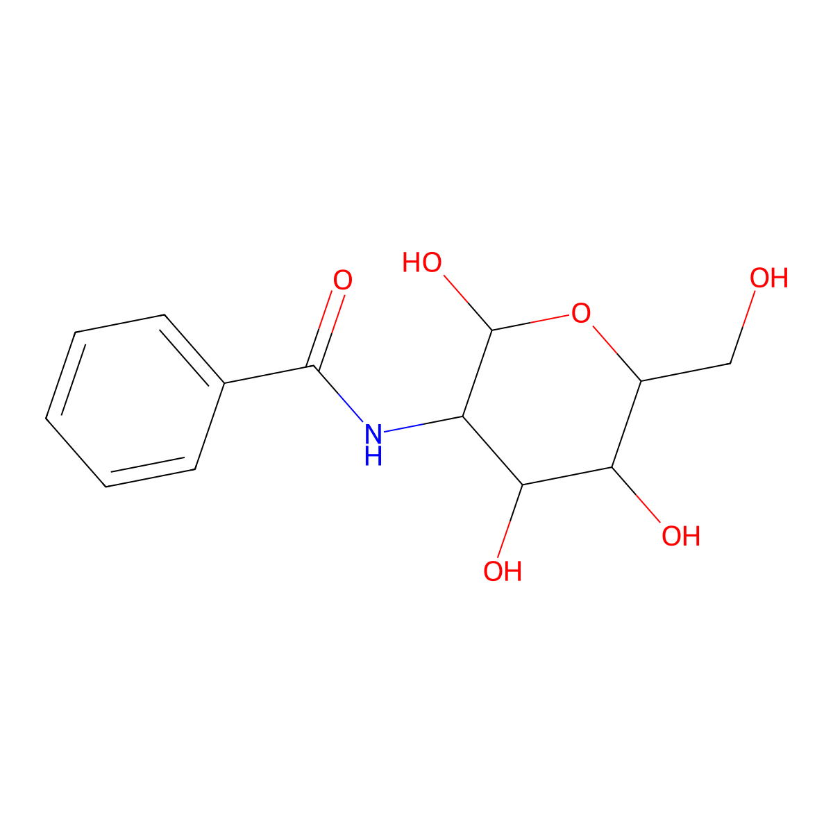 2-(Benzoylamino)-2-deoxy-D-glucopyranose molecular structure, CAS 14086-91-0