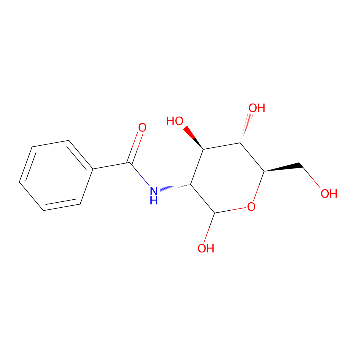 2-(Benzoylamino)-2-deoxy-D-glucopyranose molecular structure, CAS 14086-91-0
