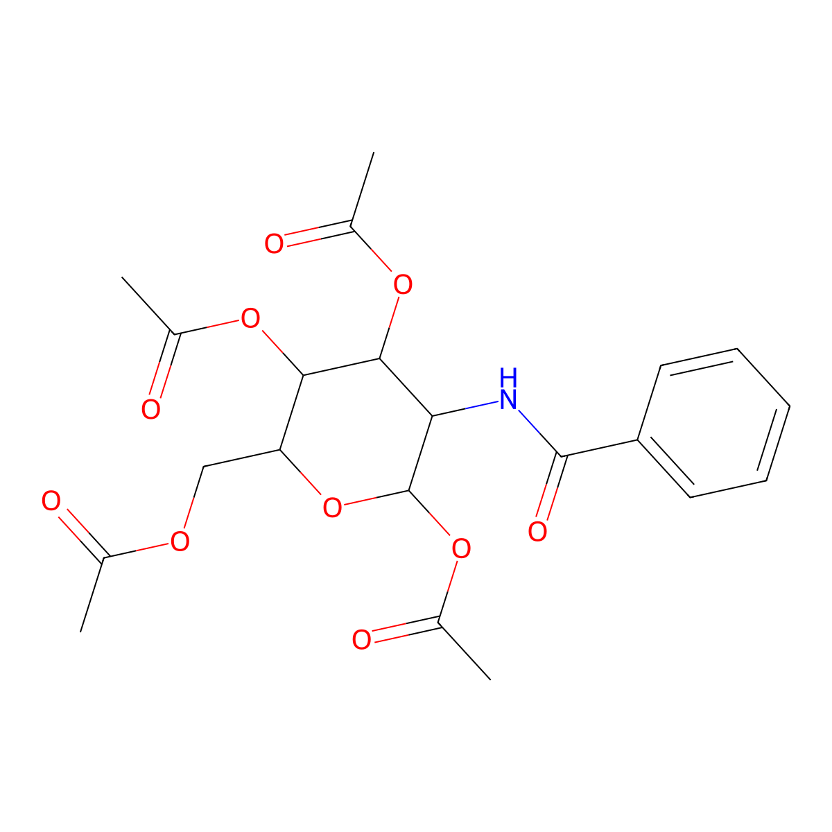 (3R,4R,5S,6R)-6-(Acetoxymethyl)-3-benzamidotetrahydro-2H-pyran-2,4,5-triyl triacetate molecular structure, CAS 14086-92-1