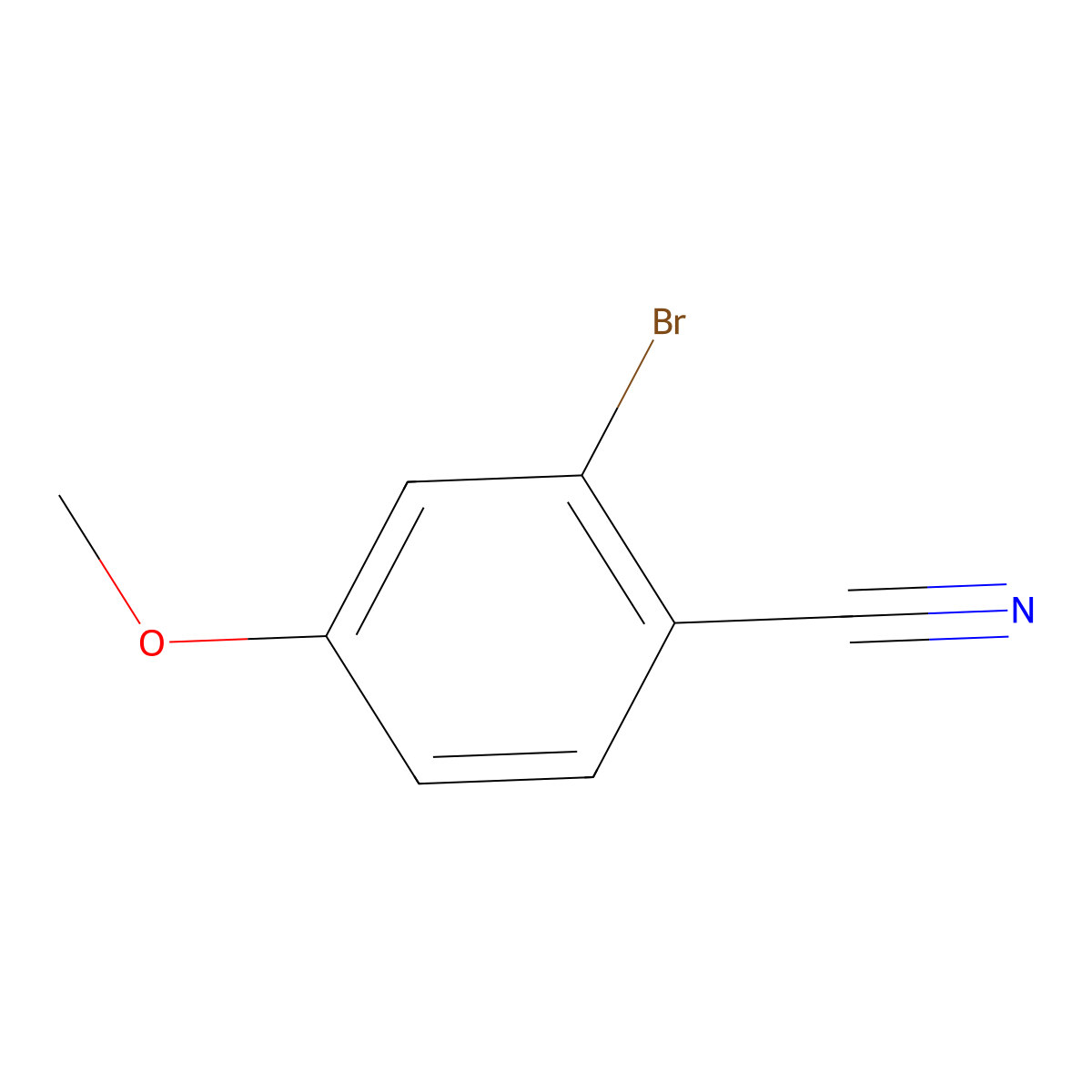 2-Bromo-4-methoxybenzonitrile molecular structure, CAS 140860-51-1