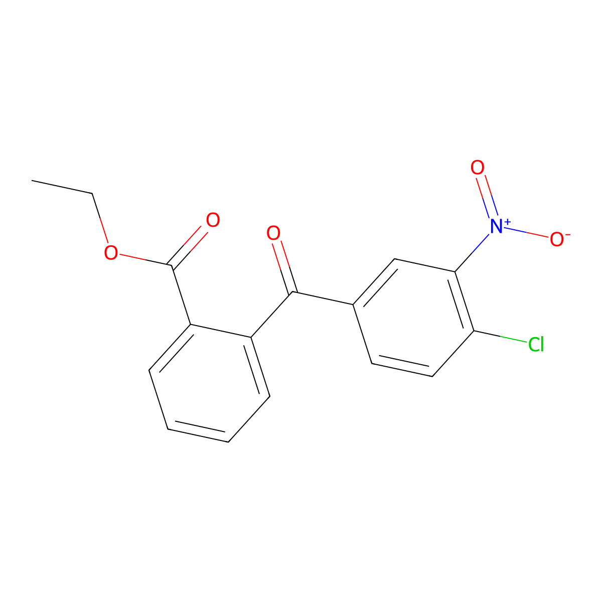 Ethyl 2-(4-chloro-3-nitrobenzoyl)benzoate molecular structure, CAS 140861-42-3