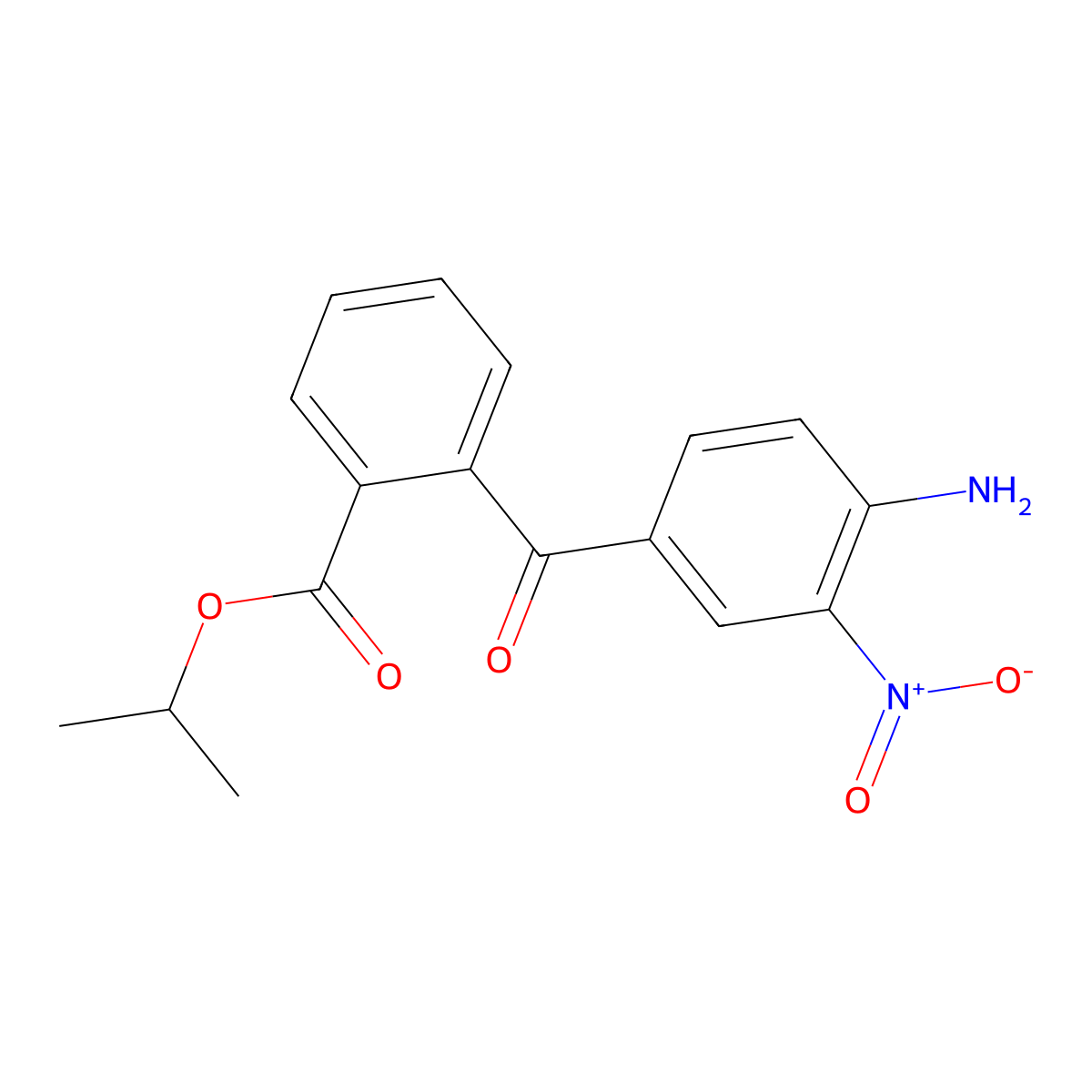Propan-2-yl 2-(4-amino-3-nitrobenzoyl)benzoate molecular structure, CAS 140861-50-3